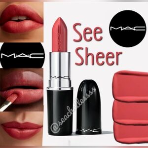 See Sheer Lustreglass Sheer-Shine Lipstick Mac Cosmetics Brand New in Box